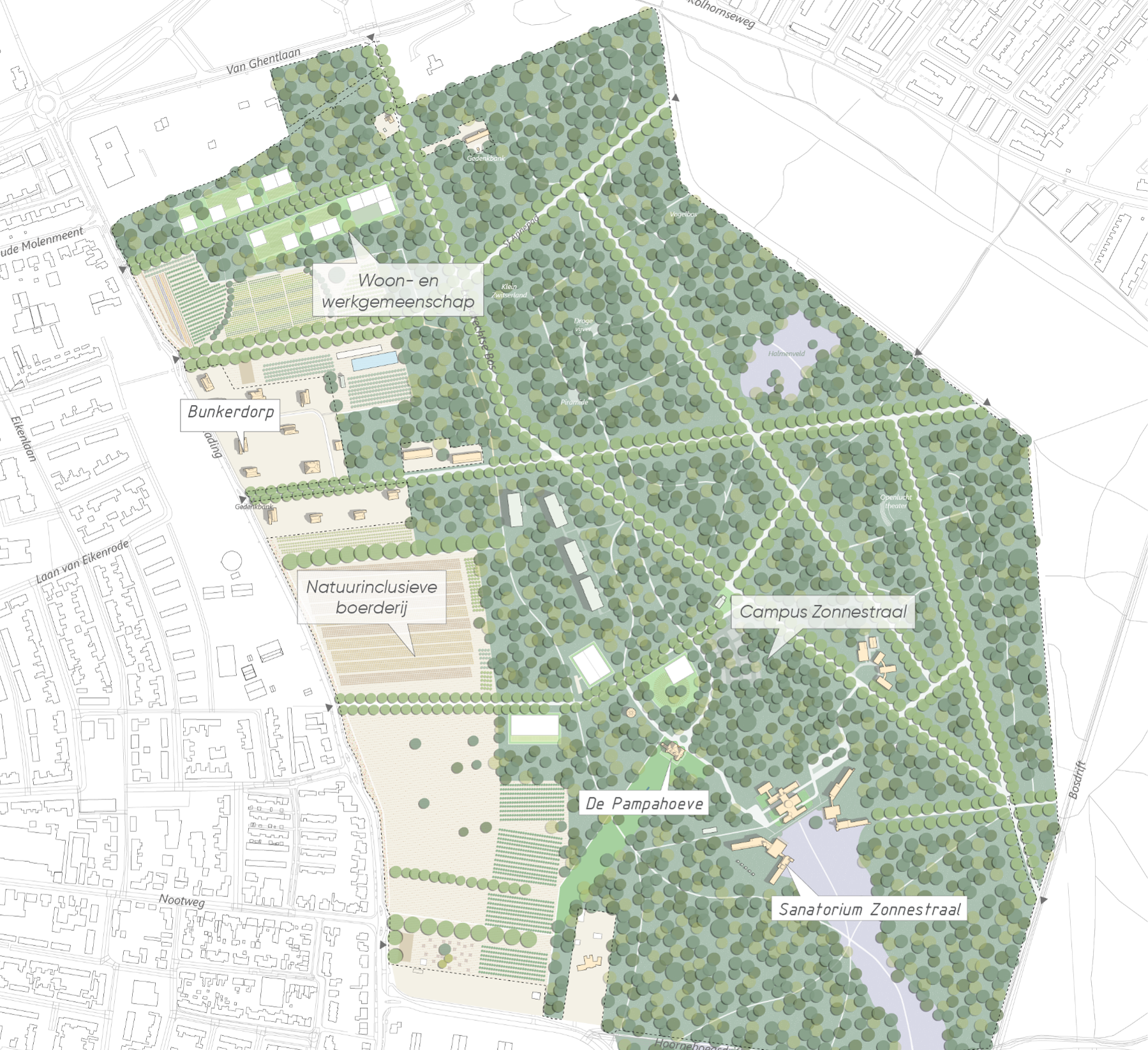 Detailkaart - 3 - regeneratieve boerderij en hangar